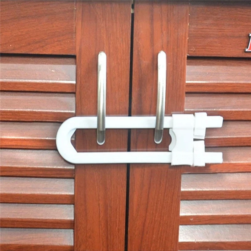 

Child Baby Safety Cabinet Locks Children Wardrobe Drawers Lock Baby Security Proof Child Cabinet Lock Protection U Shape Lock