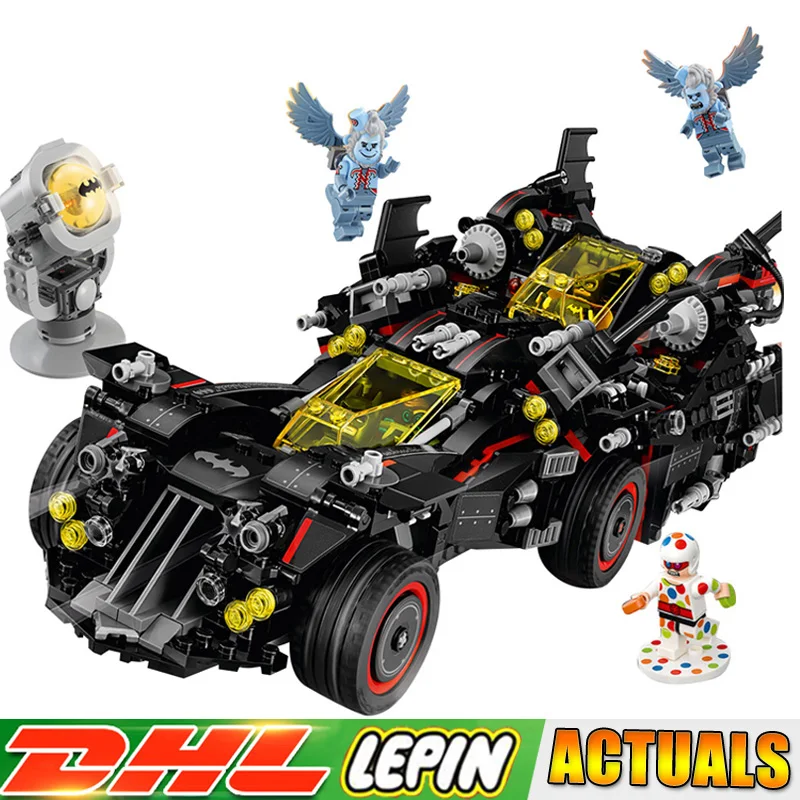 

In Stock LP 07077 The Ultimate Batmobile Bat Man Block Toys LP Batman Movie toys for children Compatible legoings 70917