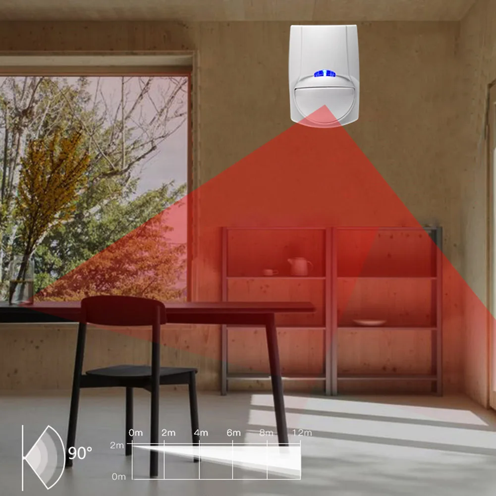 

Infared Detector Wireless 433MHZ Wide Angle PIR Sensor Alarm Device for Home Security JFlyer