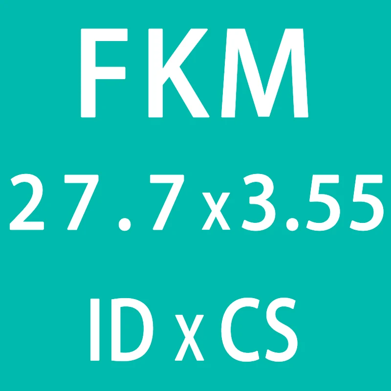 5 шт./лот зеленый FKM кольца из фторированной резины уплотнения CS3.55mm ID21.2/22,4/23,6/25/25,8/26,5/27,7 мм уплотнительное кольцо прокладка кольца уплотнительная шайба - Цвет: ID27.7mm