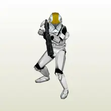 Бумажная модель клон десантник пилот Звездные войны ремесло самодельная Бумажная модель Досуг декоративная головоломка