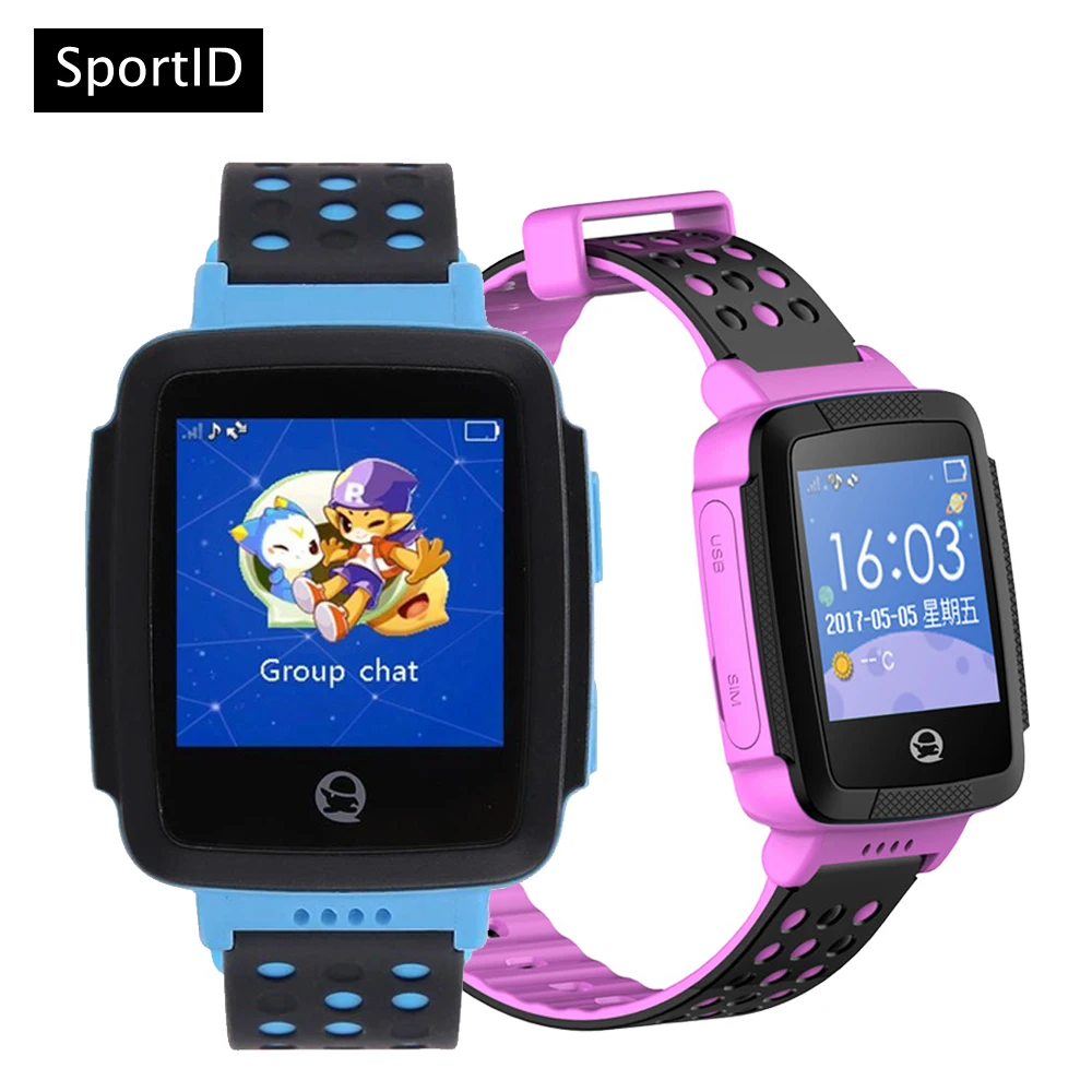 Смарт-часы детей GPS SmartWatch дети Tencent QQ C002 наручные анти потерял Tracker Поддержка SIM безопасный Мониторы для iOS и Android