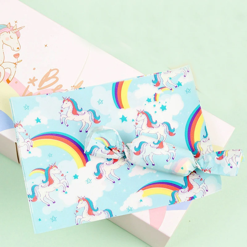 500 шт восковая упаковочная бумага для конфет обертки для шоколада Дети Единорог День Рождения Вечеринка Детский душ вечерние украшения