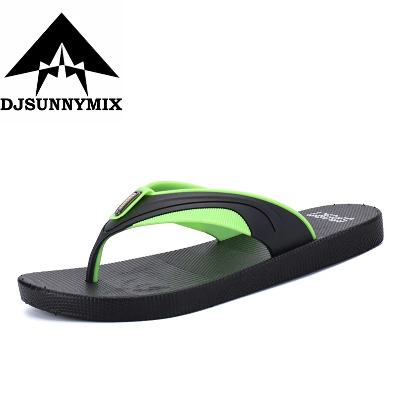 

DJSUNNYMIX 2018 Hot Selling Fashion Beach Slippers Flip Flops Mens Slippers EVA Casual Men Shoes Summer sandals