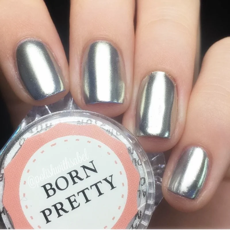 BORN PRETTY Bling зеркальный блеск для ногтей порошок Мода Золото/Серебро Блестки для нейл Арта(искусство украшения ногтей) хром лак для ногтей пигмент дизайн ногтей декорации