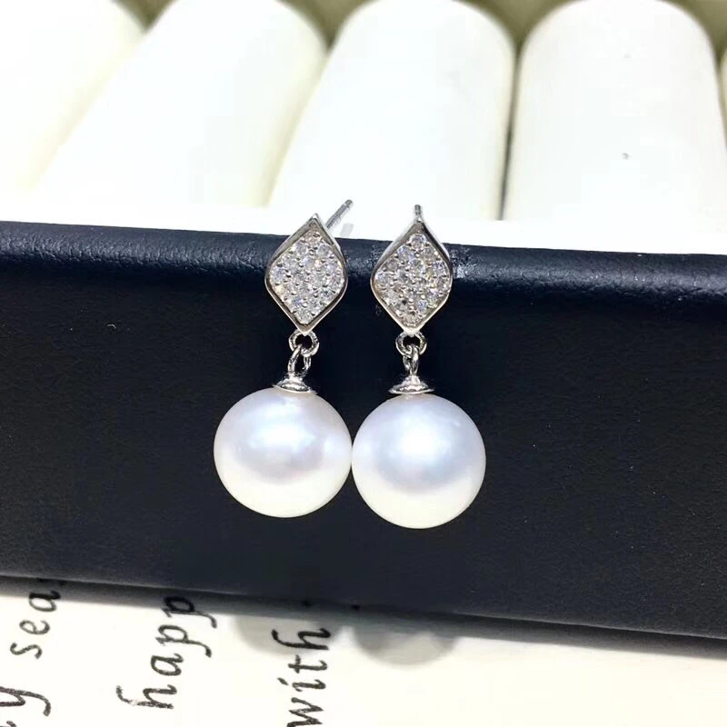 

925 Sterling Silver Earrings Findings Stud Earrings Settings Mountings Parts Mounts for Pearls Agate Coral Beads