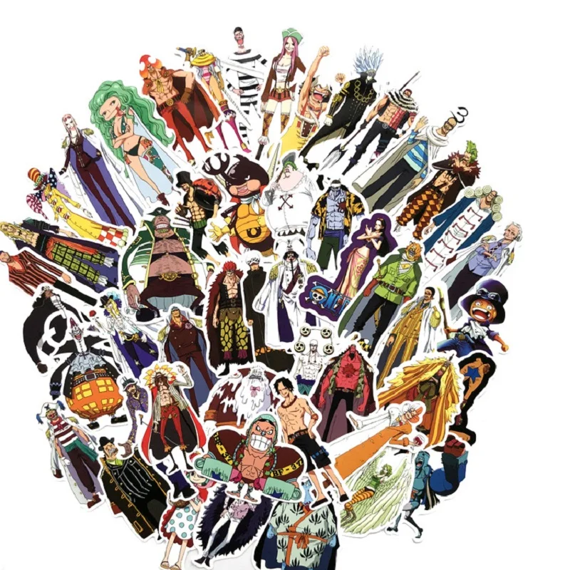 

75PCS One Piece Sticker Grafii Laptops Macbook Skateboards Luggag Fridge Car Travel Case Notebook PVC Waterproof Stickers