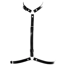 Кожаный бюстгальтер портупея для тела шеи панк готический топ клетка рамка бондаж белье подвязки размера плюс Фетиш фестивальный рейв экзотический лифчик