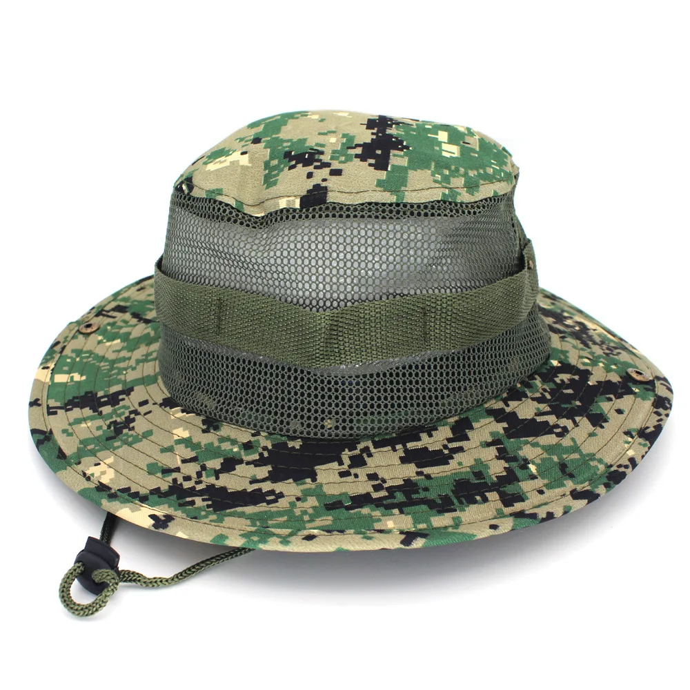 Шляпа для джунглей Bob Camo Bucket Военная Унисекс Мужская Уличная Рыбацкая хлопковая Рыболовная Шапка Chapeau Hunt Солнцезащитная шляпа для пешего туризма