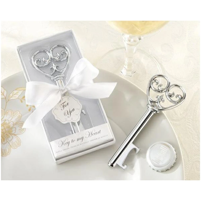 10pcs Key to my Heart Bottle opener Wedding favors and gifts Party Supplies wedding souvenir