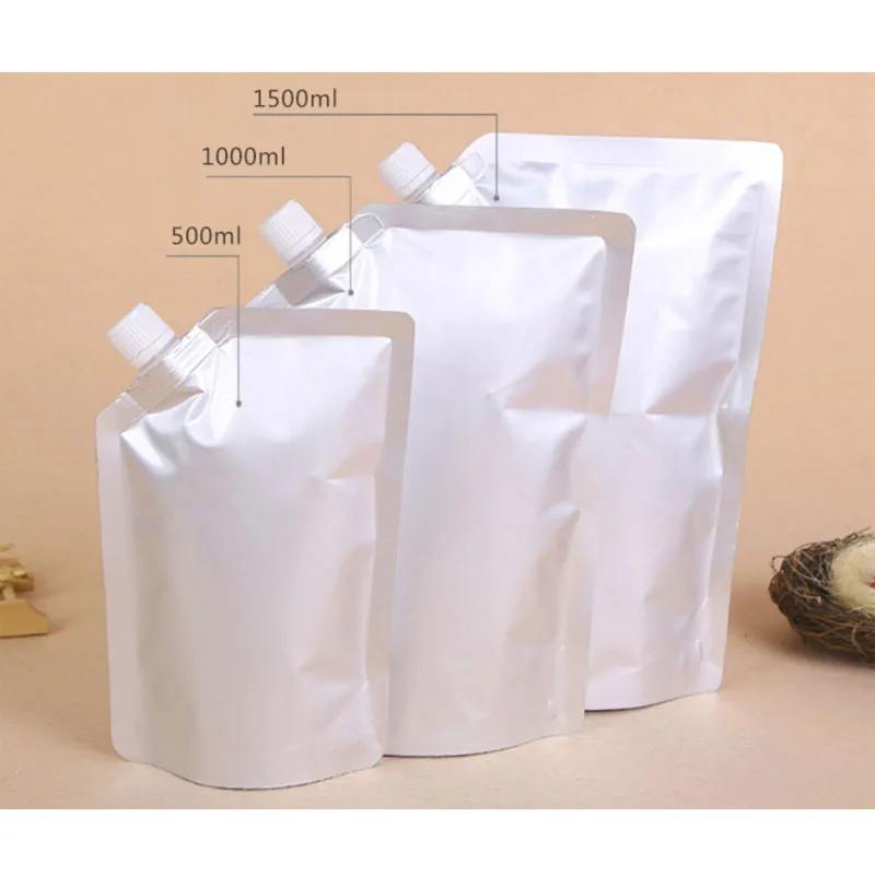 Doypack 1500ml-10L пустой Doypack чистый алюминиевый мешочек с носиком из фольги питьевое молоко стоьте вверх носик майлар вечерние пакет мешок желе
