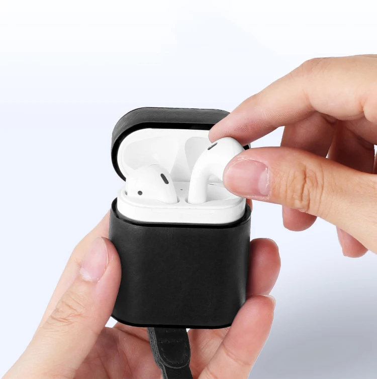 Чехол для наушников для Apple Airpods 2, аксессуары для iPhone AirPods, чехол с брелком, роскошный кожаный ремешок, ПУ покрытие для наушников