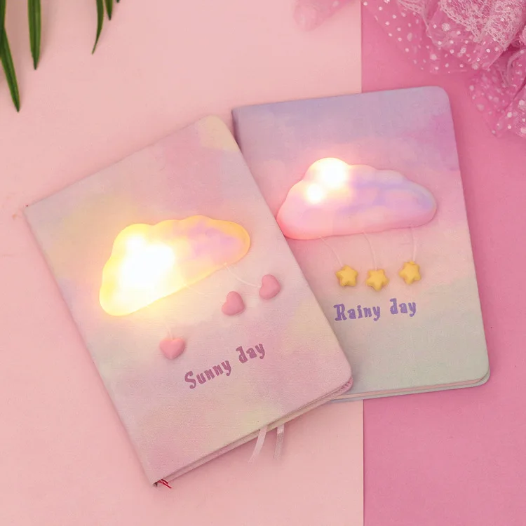 Креативная ручная книга мигающий светильник bingbing dream cloud ноутбук девушка сердце пузырчатая книга студенческий подарок вечерние украшения знак книга