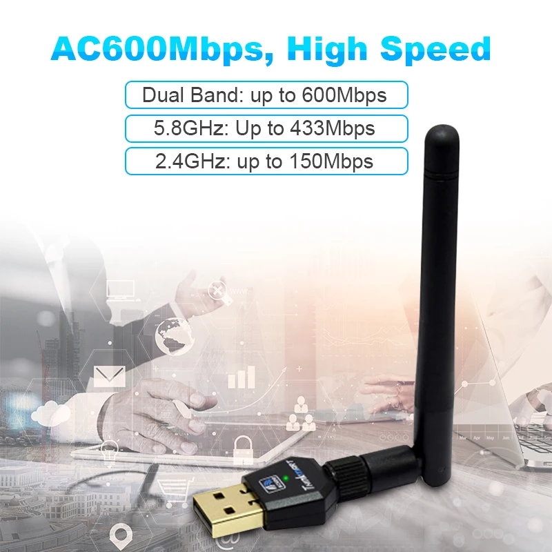 Wifi антенна Сеть карта Бесплатный драйвер AC600Mbps USB Wi-Fi Беспроводной адаптер RTL8811AU 2,4G 5,8G двухдиапазонный для Win Max Linx2.6X