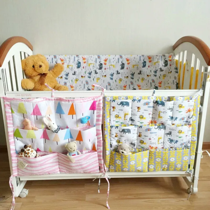 Baby Bed Hanging Storage Bag Cot Bed Brand Toddler Cotton Crib