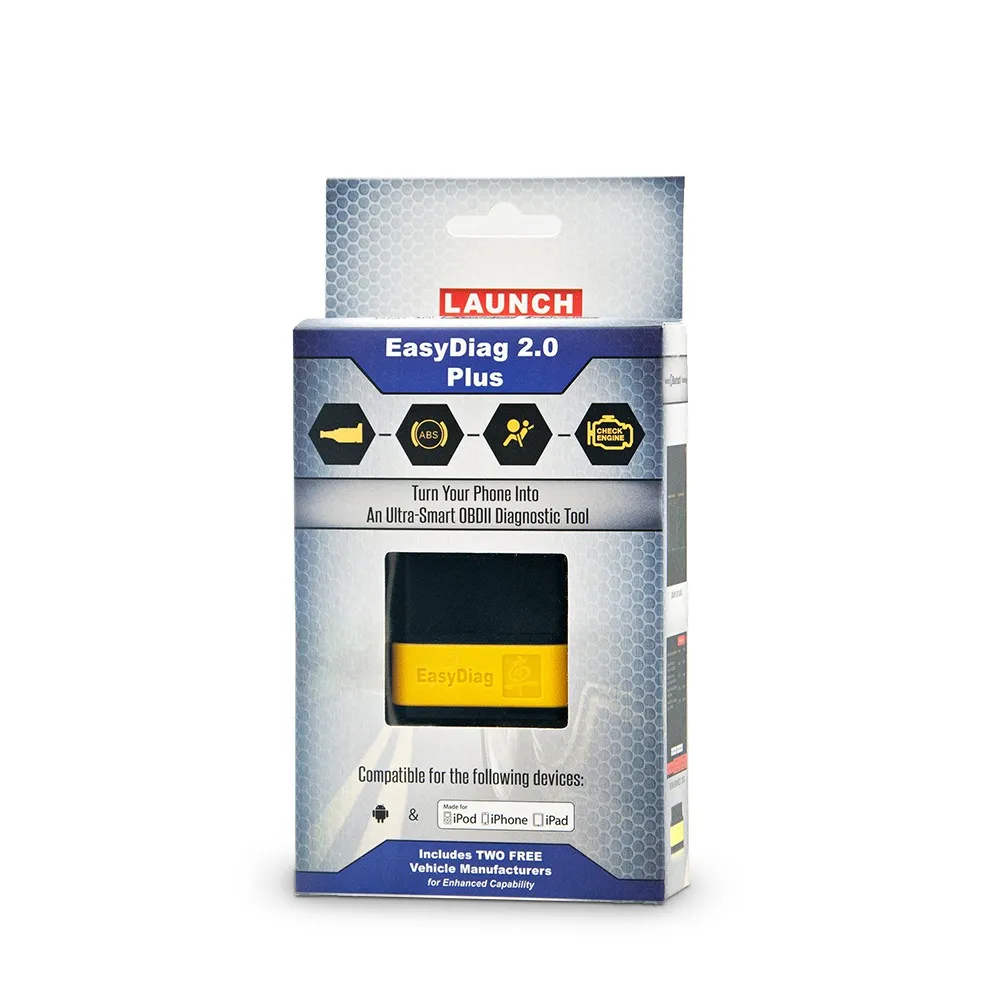 Цена за Launch X431 EasyDiag Плюс 2.0 OBDII Code Reader для iOS/Android с Двумя Свободными Автомобиля Программного Обеспечения Цена за Launch X431 EasyDiag Плюс 2.0 OBDII Code Reader для iOS/Android с Двумя Свободными Автомобиля Программного Обеспечения