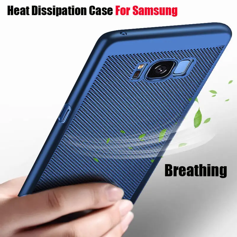 

GerTong Luxury Heat Dissipation Case For Samsung Galaxy S9 S8Plus S7 edge A3 A5 A7 2017 J4 Prime J6 Plus 2018 Note8 9 Cover Case