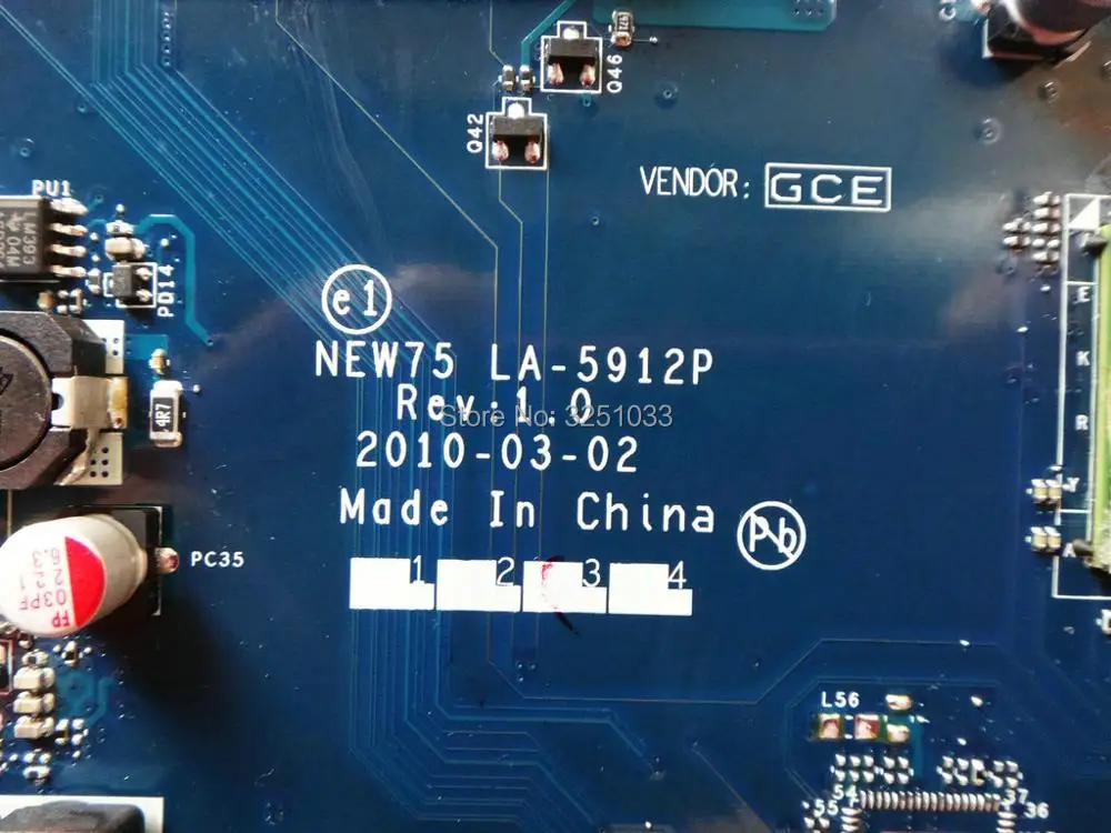 Para acer aspire 5552G 5551G 5551 portátil placa madre LA-5911P = NEW75 LA-5912P + disipador de calor + CPU = LA-5911P probado perfecto trabajo