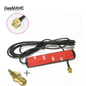 

1PC 3G 4G LTE patch antenna 3dbi 3meters extension cable SMA male connector + SMA Female switch CRC9 Male RF Coax Adapter