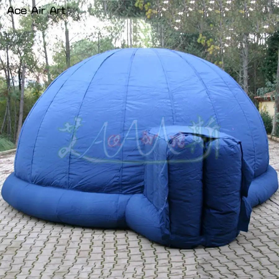 Красивый и мобильный синий детский кинокупол, всплывающее небо планетария палатка, астрономия класс обучения и забавная станция для нас