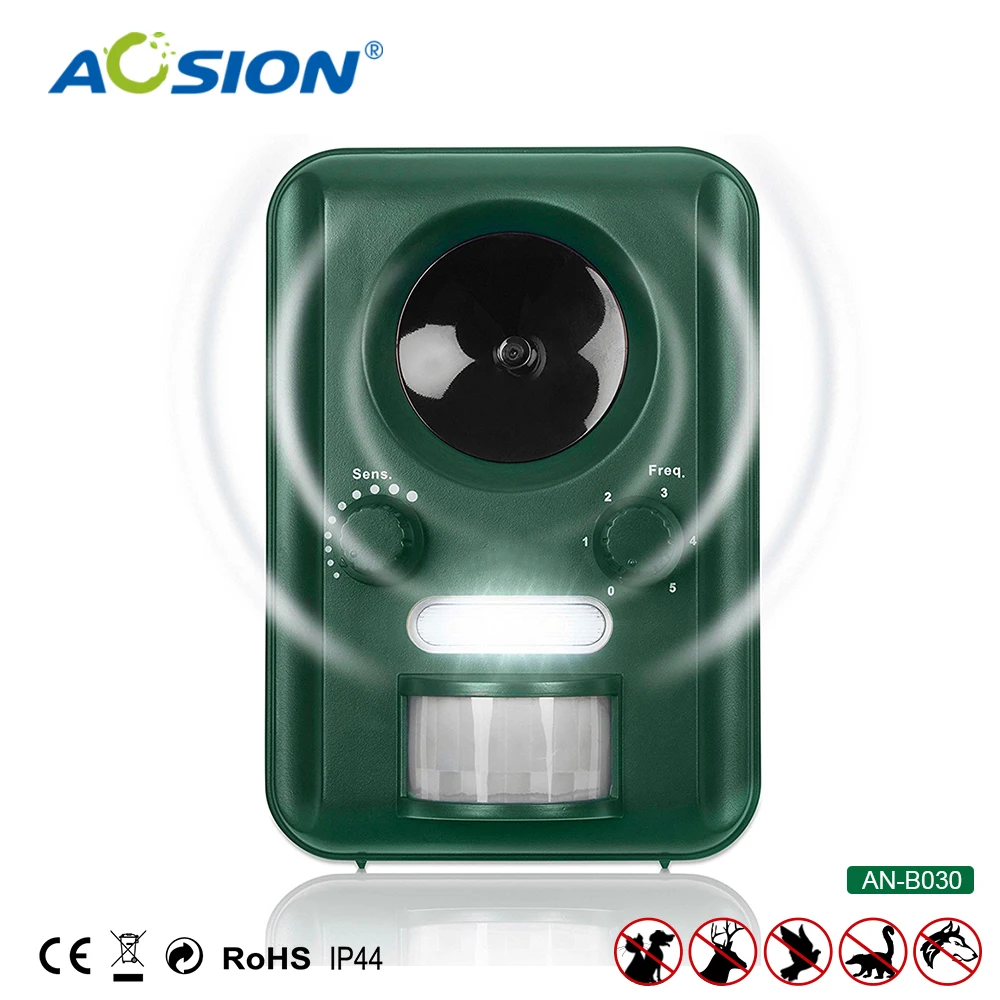 

AOSION Solar outdoor garden use ultrasonic animal repeller Bats Birds Cats Repeller Repellent ultrasonic signal to repel cats