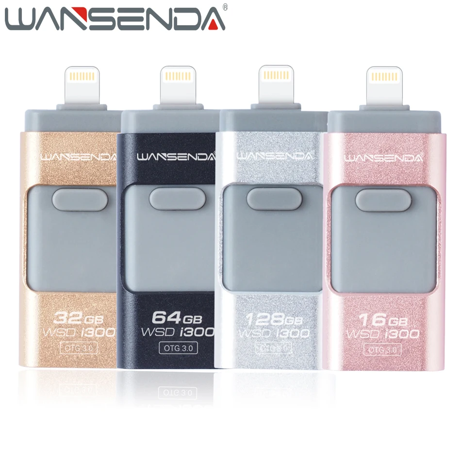 Original Lightning OTG USB Flash Drive Pendrive for Apple IOS/Android/PC 3 in 1 USB 3.0 Pen