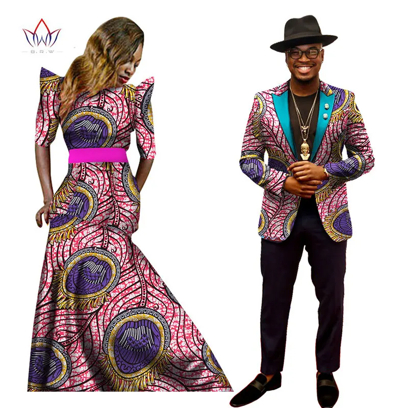 Африканские платья для Для женщин в африканском стиле платье Базен Riche Для женщин макси платье Для мужчин s Блейзер Slim Fit Blazer Для мужчин