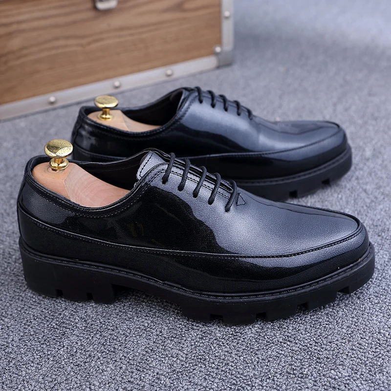 men designer shoe luxury brand italian formal pointed toe patent leather dress safety foowear male platform oxford shoes for men (46)