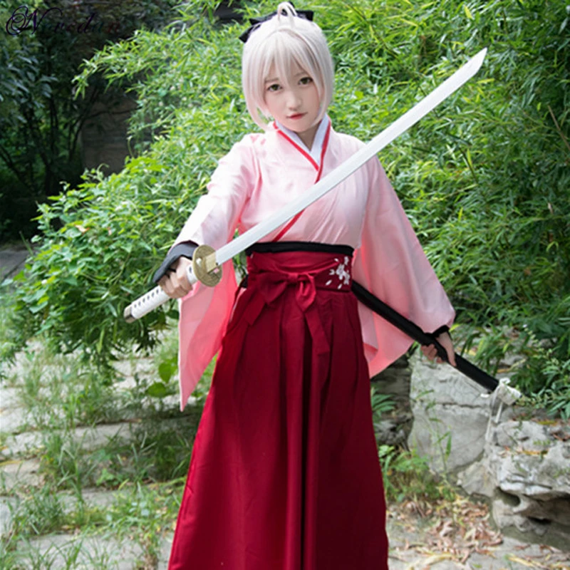 Fate Stay Night Okita Souji Косплей Сакура меч артурия Пендрагон большой заказ костюм аниме FGO Fate Saber Косплей Костюм