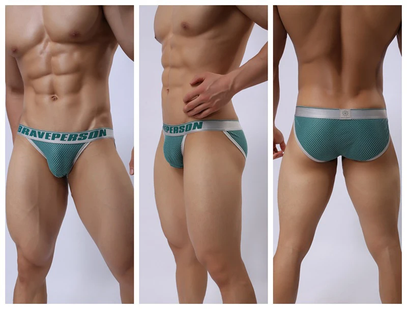 Brave Person Underwear Sexy Men's Briefs Shorts Male Panties Mens Strings Bikini Briefs Tanga Slip Calzoncillos Hombre Slips mens sheer briefs