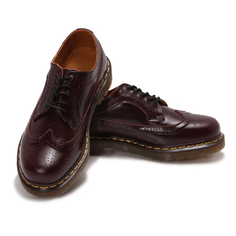 Мужские Винтажные туфли из натуральной кожи бордового цвета со шнуровкой|shoes