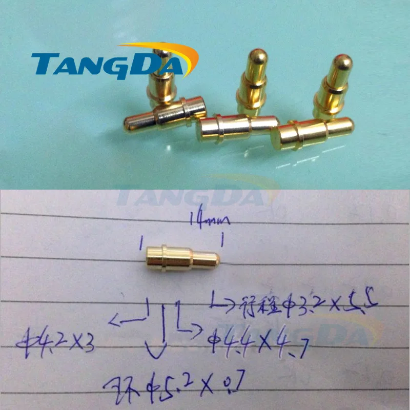 Контактный разъем Tangda pogo 5 2*14 мм контактный штыревой Контакт Аккумулятора