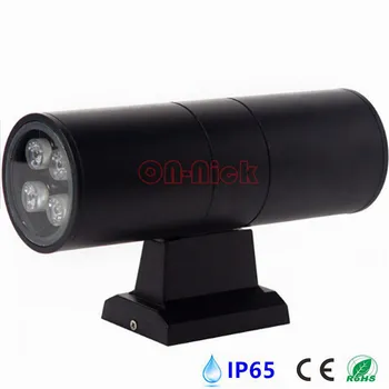 

8W LED Wall Lamp Outdoor Lighting AC85-265V Double 2x4W Up&Down LED Path Parch Road Garden Yard Light CE&RoHS Free Shipping