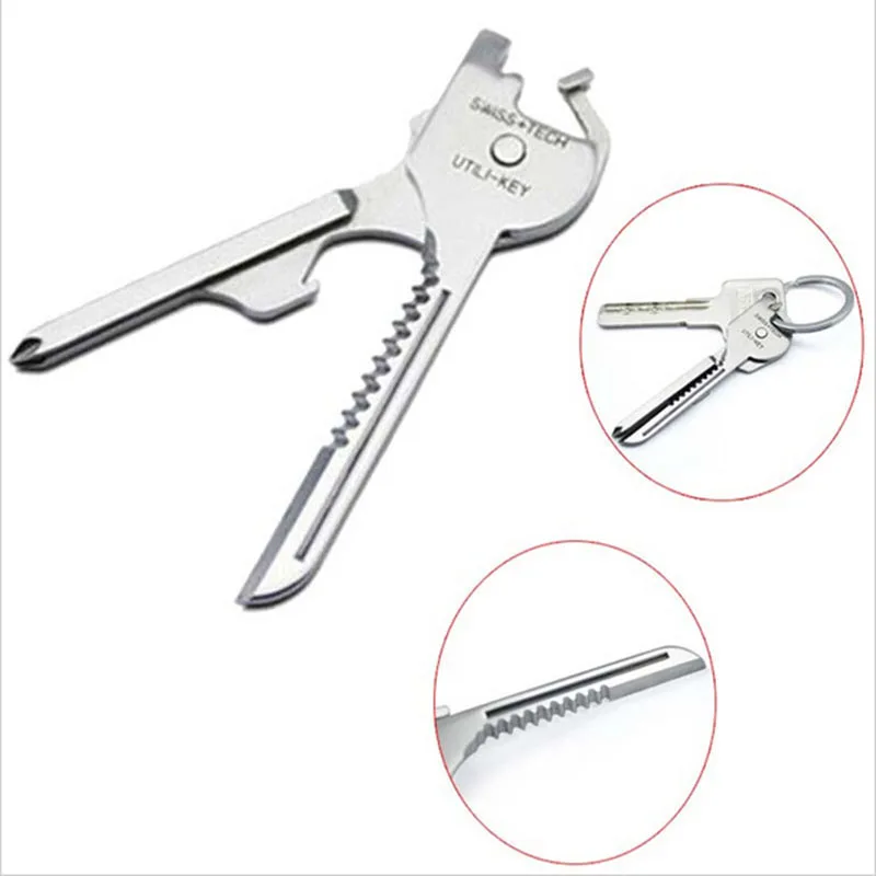 Multi tool keychain stainless steel multifunctiona...