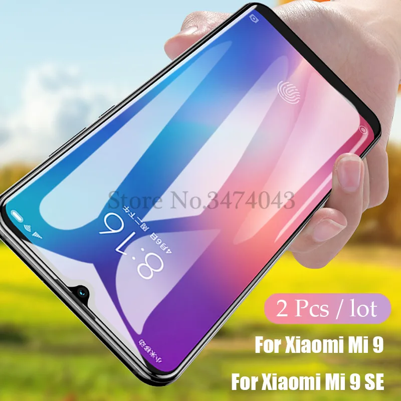 2Pcs/lot 9H Tempered Glass for Xiaomi Mi 9 MI9 SE Screen Protector Full Cover Glass For Xiaomi Mi 9 9SE Protective Film