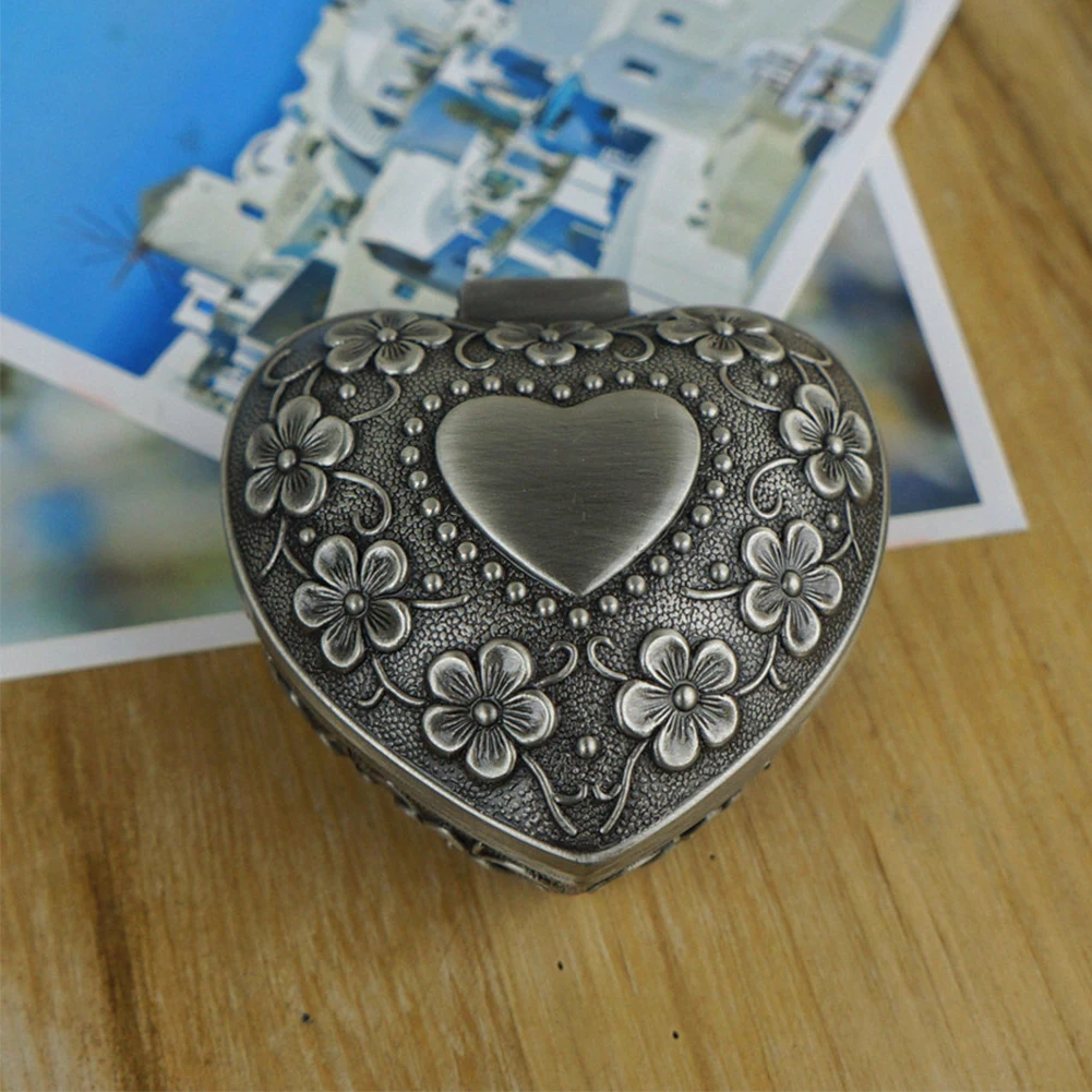 

Organiser Carved Flower Trinket Jewellery Storage Case Vintage Antique Small Gifts Durable Home Jewelry Box Ring Necklace