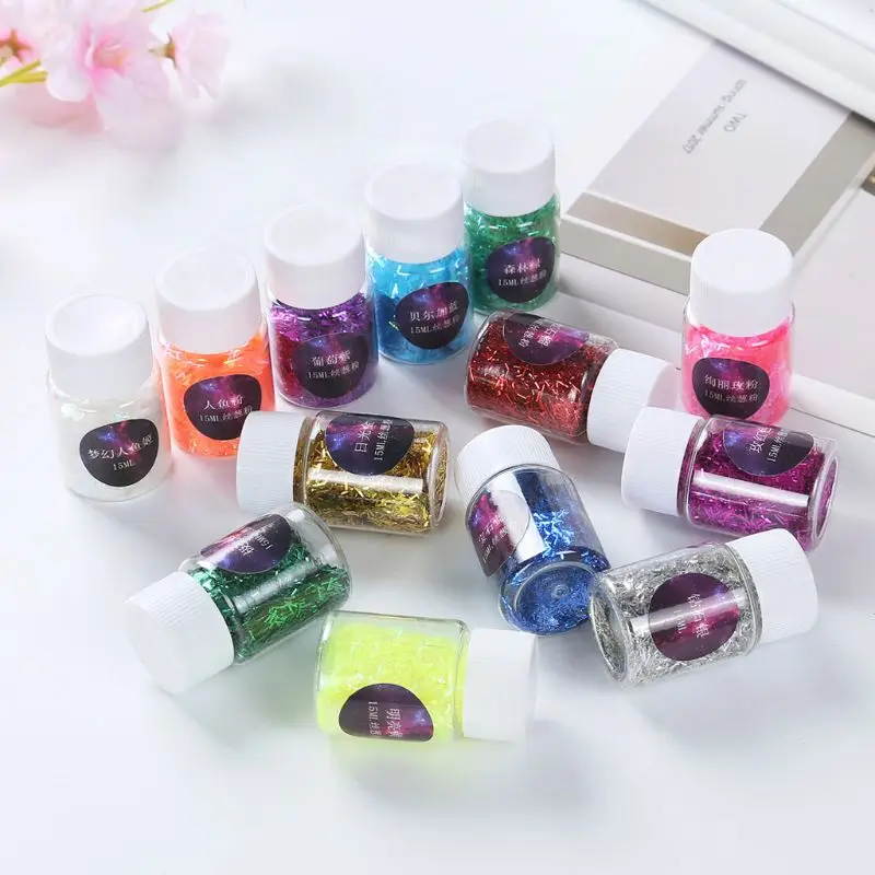 

15ML Resin Aurora Glitters Sequins DIY Epoxy Resin Filler Molds Decor Materials