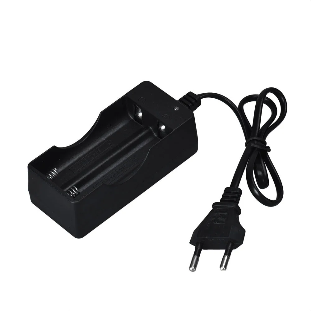 

Rechargeable Li-Ion Battery Charger Black 2 Slots 18650 Charger AC 110V 220V Dual For 18650 Battery 3.7V EU Plug Hot Sale