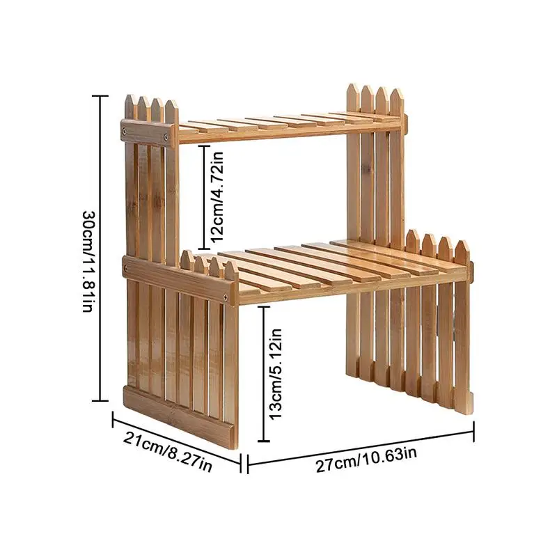 New Arrival Plant Shelves Flower Garden Rack Stand Flower Display Stand Bamboo Display Stand Bamboo Shelf Stand Holder Storage