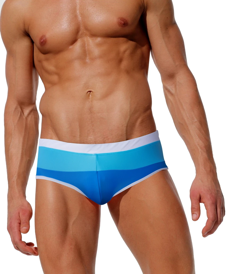 Мужские плавки Лоскутные плавательные шорты для мужчин пляжные купальники градиент цвета плавательные трусы шорты для плавания 207