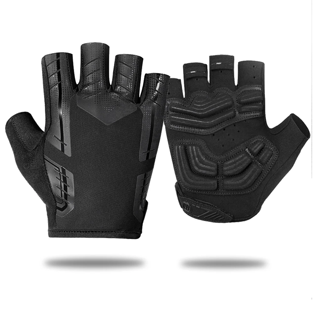 

3mm SBR Shockproof Motorcycle Gloves Short Finger Breathable Wear for Summer Road Cycling Climbing Fishing Sports Moto Gloves