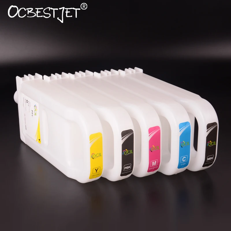 

PFI-703 700ML Empty Refillable Ink Cartridge For Canon IPF-810 IPF-815 IPF-820 IPF-825 Printer 5 Colors