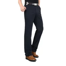 MOGU мужские высококачественные брюки офисные качественные хлопковые Стрейчевые брюки длинные прямые 6 цветов Большие размеры костюм брюки