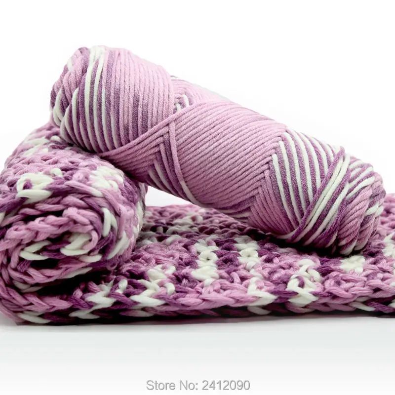 wholesale 1 piece baby bamboo cotton yarn natural soft silk milk yarn