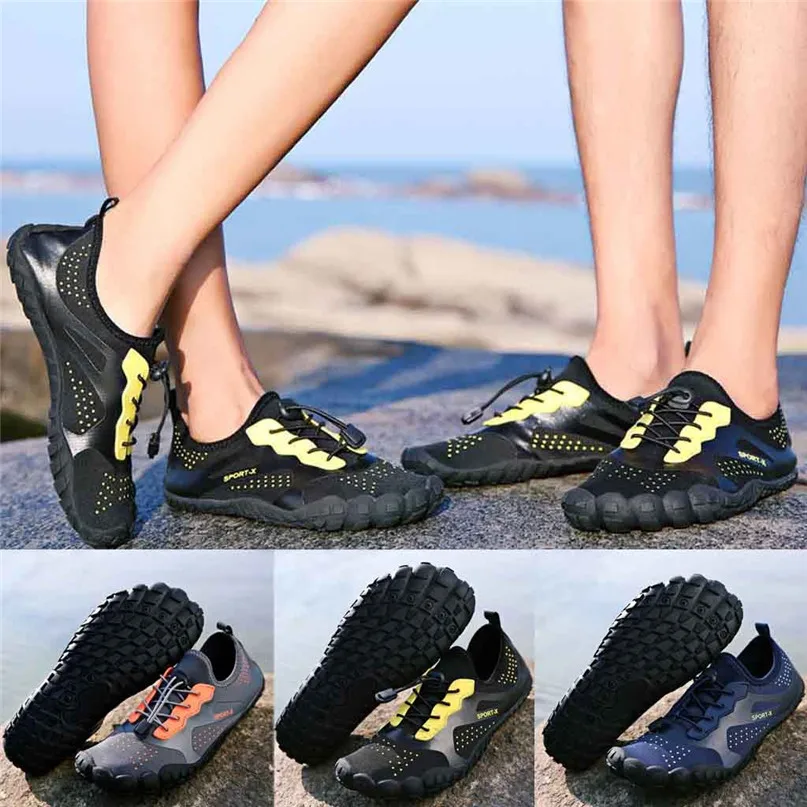 Outdoor Sports Lovers Beach Shoes Women Men Lace Up Water Shoes Breathable Non-slip Quick-Dry Barefoot Swimming Aqua Shoes #2y21 (24)