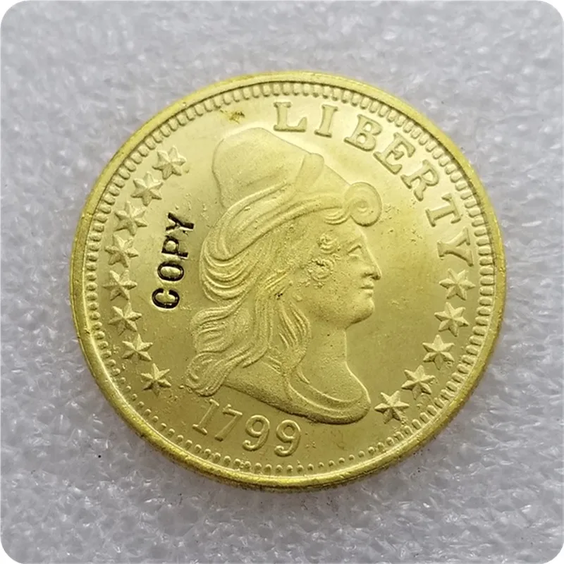USA 1799-1804 DRAPED BUST 10.00 EAGLE GOLD COIN COPY commemorative coins-replica coins medal coins collectibles
