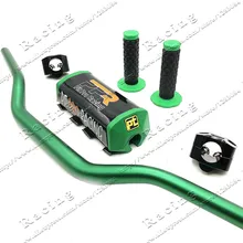 Pit Pro гоночный руль колодки с ручками Руль Зажим бар 1-1/" питбайк Мотокросс Мотоцикл Руль Зеленый