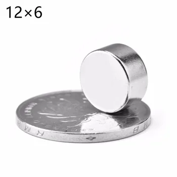 

50pcs Bulk Small Round NdFeB Neodymium Disc Magnets Dia12mm x 6mm N52 Super Powerful Strong Rare Earth Magnet 12*6