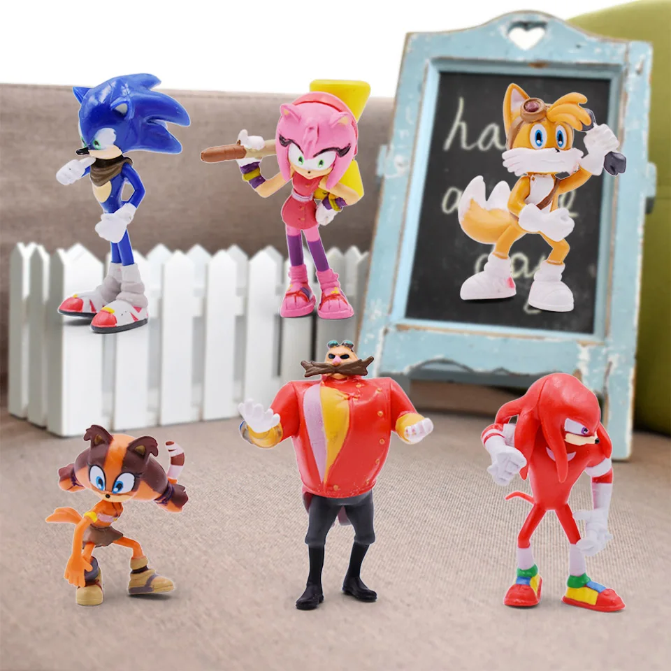 6 шт./компл. 4 7 см Sonic зубная щётка бум Редкие Dr Роботник тени ПВХ игрушки Фигурки