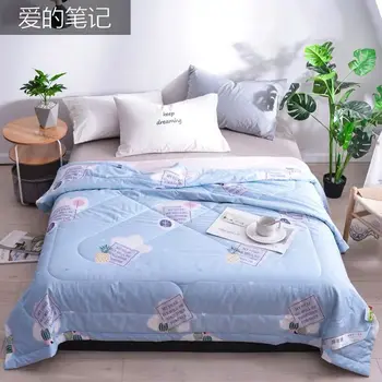 

GraspDream New cotton cute Printed summer home air conditioning quilt Blanket kids home Duvet Quilting Washed bedding comforter